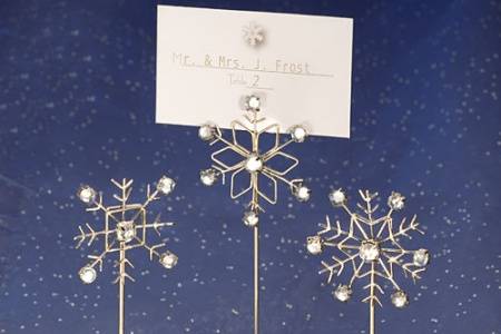 Snowflake place card holders